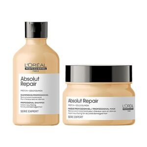 L’Oréal Professionnel Absolut Repair Shampoo With Protein And Gold Quinoa For Dry And Damaged Hair, Serie Expert, 300Ml
