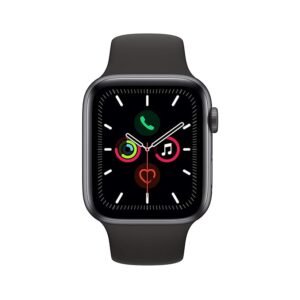 Apple Watch Series 5 (GPS, 44mm) – Space Gray Aluminium Case with Black Sport Band